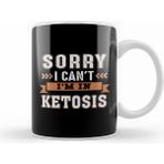 Humuts Funny Keto Lifestyle Gift Tee Sorry I Cant Im In Ketosis Beyaz Kupa