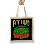 Humuts Funny Pot Head Gardening & Plant Obsessed Pun Bez Çanta