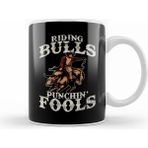 Humuts Funny Riding Bulls Punchin Fools Competitive Pun Kupa