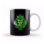 Humuts Funny Weed Marijuana Cannabis Kush Pot Green Lion Smoking Stoner Kupa Bardak