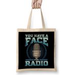 Humuts Funny You Have A Face For Radio Broadcaster Pun Bez Uzun Saplı Açık Bej Rengi Çanta