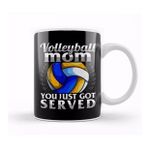 Humuts Funny You Just Got Served Volleyball Mom Serve Pun Kupa Bardak