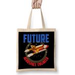 Humuts Future Aerospace Engineer Spaceship Launch Bez Uzun Saplı Açık Bej Rengi Çanta