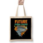 Humuts Future Storm Chaser Tornado Hurricane Thunder Bez Uzun Saplı Açık Bej Rengi Çanta