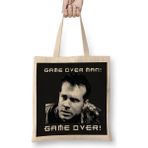Humuts Game Over Man Game Over Quote Aliens Bez Uzun Saplı Açık Bej Rengi Çanta