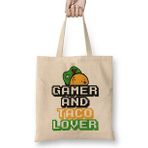 Humuts Gamer And Taco Lover Funny Quotes Uzun Saplı Kadın Bez Çanta
