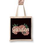 Humuts Garden Flowers Plants Gardener Gardening Planting Botanical Bez Uzun Saplı Açık Bej Rengi Çanta