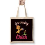 Humuts Gardening Chick Garden Lady Gardener Landscaper Lawn Plants Bez Uzun Saplı Açık Bej Rengi Çanta