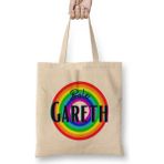 Humuts Gareth Bale - Vintage Retro Rainbow Style Uzun Saplı Kadın Bez Çanta