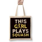 Humuts Girl Plays Squash Ball Sports Indoor Tennis Court Trainer Bez Uzun Saplı Açık Bej Rengi Çanta