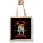 Humuts Girl Who Loves Jack Russel Terrier Dog Puppy Pet Bez Çanta
