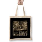 Humuts Golden Girls Retro Vintage Uzun Saplı Açık Bej Bez Çanta