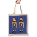 Humuts Golden State Warriors Pixel Players Splash Brothers Uzun Saplı Açık Bej Bez Çanta