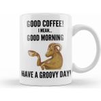 Humuts Good Mornıng Funny Coffee Drinks Lover Gift Quote Vintage Retro Rainbow Style Kupa Bardak