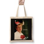 Humuts Gordon Ramsay Crismis Christmas Sosig Uzun Saplı Açık Bej Bez Çanta