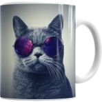 Humuts Gözlüklü Kedi Cats Kupa Bardak