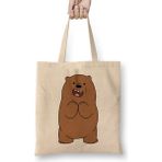 Humuts Grizzly Bear 01 Bez Bayan Günlük Çanta