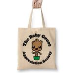 Humuts Guardians Of The Galaxy Baby Groot Appreciation Society Uzun Saplı Kadın Bez Çanta