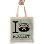 Humuts Guardians Of The Galaxy I Heart Rocket Raccoon Uzun Saplı Bez Çanta