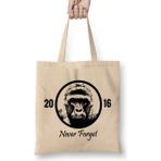 Humuts Harambe The Gorilla Açık Bej Uzun Saplı Bez Çanta