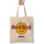 Humuts Hard Rock Cafe Seoul Açık Bej Uzun Saplı Bez Çanta