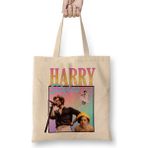 Humuts Harry Styles Retro Tee 01 Açık Bej Uzun Saplı Bez Çanta