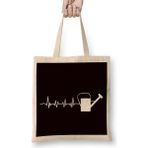 Humuts Heartbeat Watering Can Gardening Garden Gardener Landscaper Uzun Saplı Açık Bej Bez Çanta
