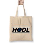 Humuts Hodl Bitcoin Cryptocurrency Hold BTC Uzun Saplı Açık Bej Bez Çanta