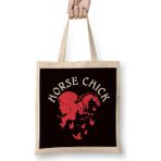 Humuts Horse Girl Chick Horses Fan Equestrian Sport Dressage Saddle Uzun Saplı Açık Bej Bez Çanta
