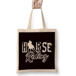 Humuts Horse Riding Equestrian Sport Dressage Horseshoe Gallop Uzun Saplı Açık Bej Bez Çanta