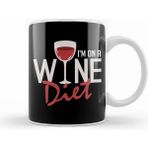 Humuts I am on a Wine Diet Cute Funny Wino Drinking Pun Kupa