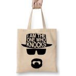 Humuts I Am The One Who Konocks Walter White Breaking Bad 01 Bez Uzun Saplı Açık Bej Rengi Çanta