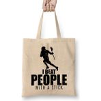 Humuts I Beat People with a Stick Lacrosse Lax Player Bez Çanta