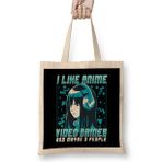 Humuts I Like Anime Video Games And Maybe 3 People Bez Uzun Saplı Açık Bej Rengi Çanta