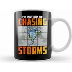 Humuts Id Rather Be Chasing Storms Stormchaser Tornado Kupa