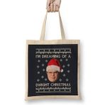 Humuts Im Dreaming Of A Dwight Christmas The Office Bez Uzun Saplı Açık Bej Rengi Çanta