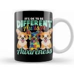 Humuts It is Ok to Be Different Autism Awareness Heart Kupa