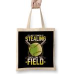 Humuts It's Not Stealing Since I Own This Field Softball Uzun Saplı Açık Bej Bez Çanta