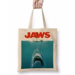 Humuts Jaws Horror Korku Film Movie Spielberg Crossover Uzun Saplı Açık Bej Bez Çanta