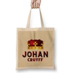 Humuts Johan Cruyff Art Gift Açık Bej Uzun Saplı Bez Çanta