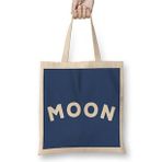 Humuts John Mayer Inspired Moon Açık Bej Uzun Saplı Bez Çanta