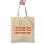 Humuts John Stockton Basketball Gifts Vintage Retro Rainbow Quotes For Boys And Dad Bez Uzun Saplı Açık Bej Rengi Çanta