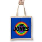Humuts Jon Jones Vintage Retro Rainbow Style Warriors Design Wrestlers Gift Bez Kadın Günlük Çanta