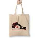 Humuts Jordan 1 Mid Gym Red Black White Bez Kadın Günlük Çanta
