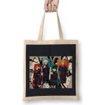 Humuts Jujutsu Kaisen Anime Main Açık Bej Uzun Saplı Bez Çanta