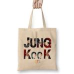 Humuts Jungkook Bts Army Gıft University Açık Bej Uzun Saplı Bez Çanta