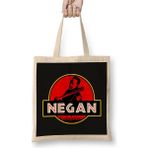 Humuts Jurassic Negan Walking Dead Park Açık Bej Uzun Saplı Bez Çanta