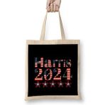 Humuts Kamala Harris 2024 Açık Bej Uzun Saplı Bez Çanta