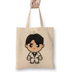 Humuts Kamen Rider Black Chibi Kotaro Minami Açık Bej Uzun Saplı Bez Çanta