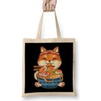 Humuts Kawaii Cute Anime Shiba Inu Dog Otaku Japanese Ramen Noodles Bez Kadın Günlük Çanta